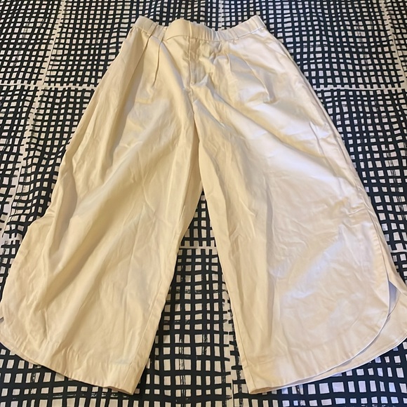 Anthropologie X Mare Mare Curved Petal Hem Chino Pants Size Medium - Picture 5 of 13